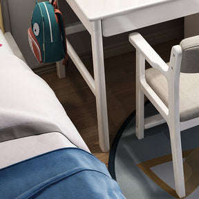 White Blythe Study Desk and Selee Chair Set