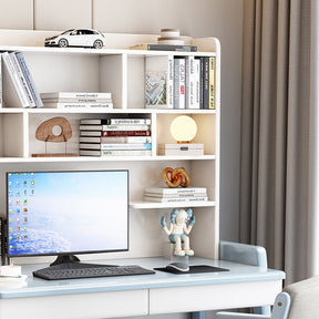 Bahid Study Desks/Solid Wood Study Desk with Shelf/Home Office/Blue