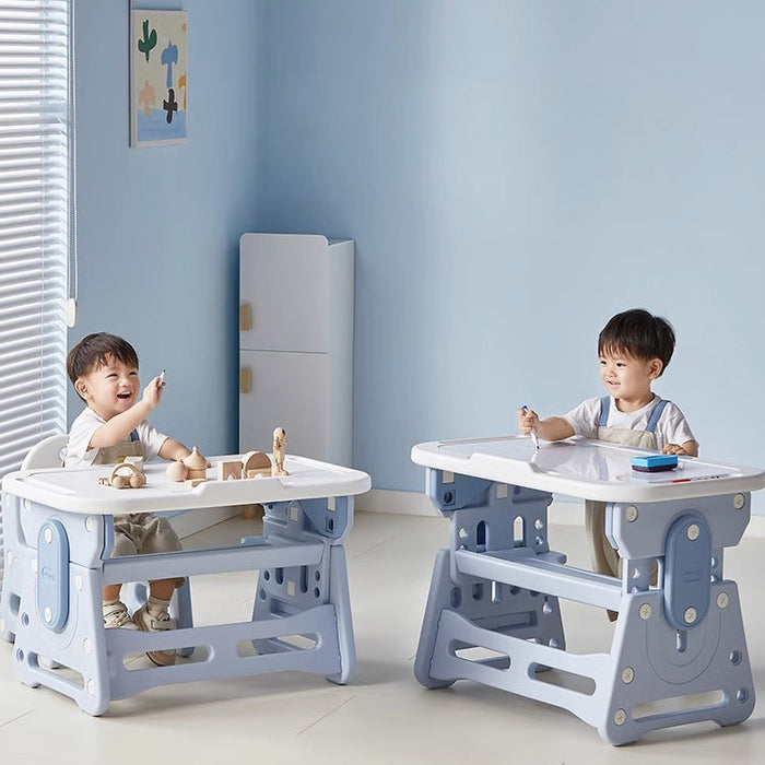 Adjustable Baby Desk & Chair Ergonomic Design in Soft Blue OZ Study
