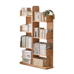 FSC Certified Solid American Oak Floor Bookshelf/Media Storage Shelves 64cm/80cm/100cm