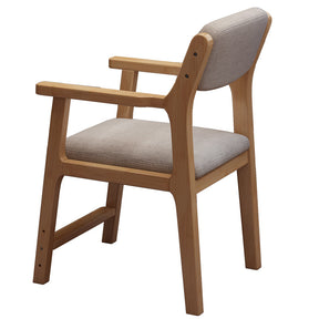 Natural Height-adjustable Study Desk with Shelf and Z Shape Chair Set