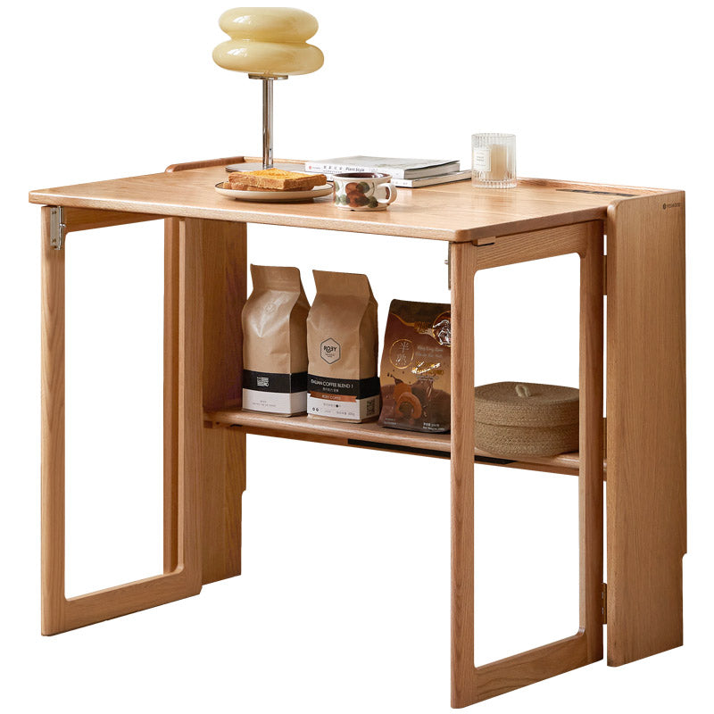 Natural Wood Color Space Saving Folding Study Desk/Foldable Small Desk