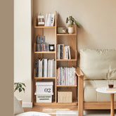 FSC Certified Solid American Oak Floor Bookshelf/Media Storage Shelves 64cm/80cm/100cm