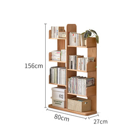 FSC Certified Solid American Oak Floor Bookshelf/Media Storage Shelves 64cm/80cm/100cm