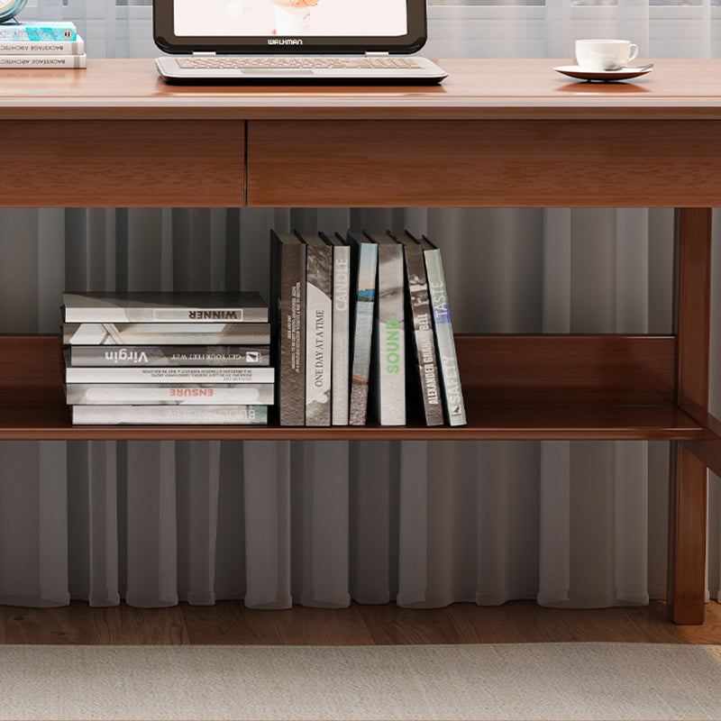 Walnut Lynard Study Desk and Leo Chairs Set