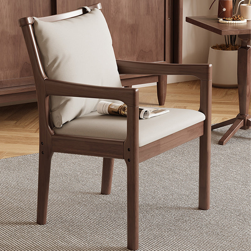 Ruger Solid Wood Leg Chair with Fabric Seat Cushion Study Chair