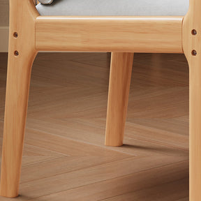 Ruger Solid Wood Leg Chair with Fabric Seat Cushion Study Chair