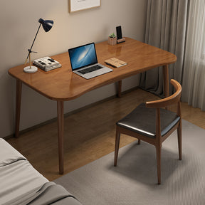 Leo Walnut Timber Chair/Solid wood legs/ PU leather/Minimalist
