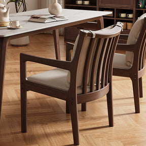 Ruger Solid Wood Leg Chair with Fabric Seat Cushion Study Chair