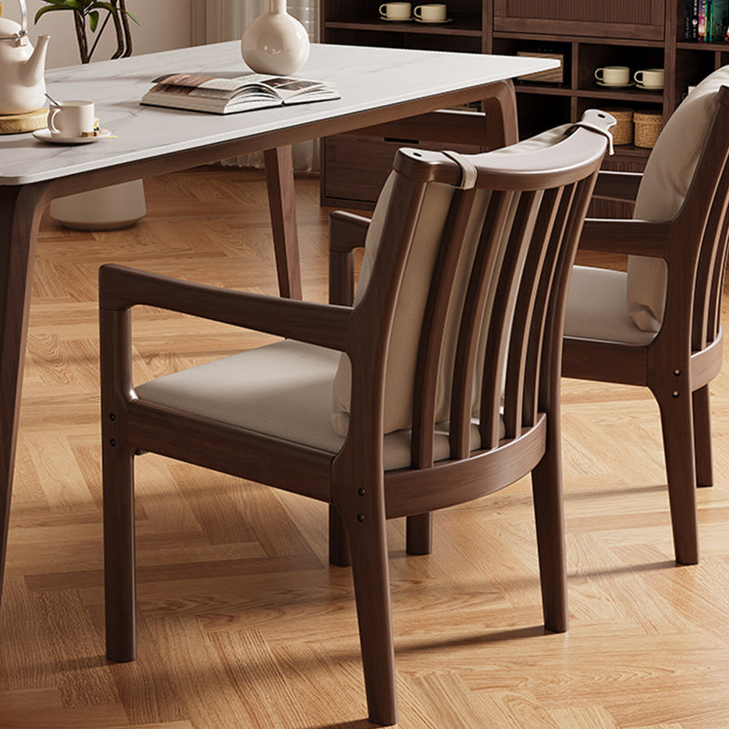 Ruger Solid Wood Leg Chair with Fabric Seat Cushion Study Chair