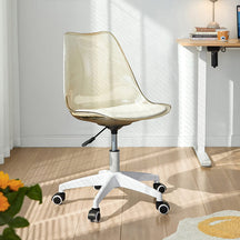 Armless Clear Desk Chair/Acrylic Rolling Chair/Adjustable Height Office Chair
