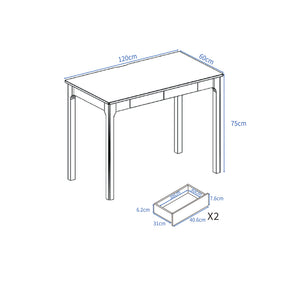 Walnut Mitch Study Desk and Leo Chair Set