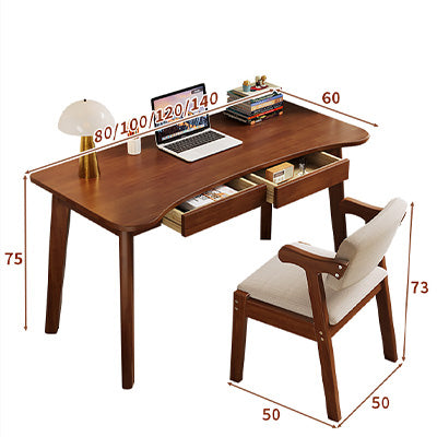 Walnut Draylen Study Desk and Pier Chair Set