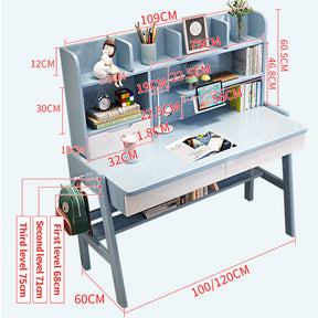 Blue Stanselly Study Desk and Adjustable Chair Set
