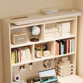 Putnam Solid Timber LED Light Study Desk with Bookshelf and Storage