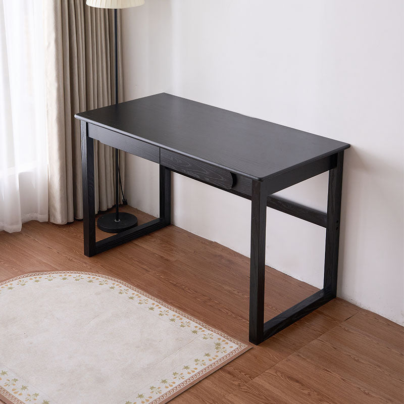 Shelby Classic Design Solid Timber Slab Study Desk with Drawers 120cm