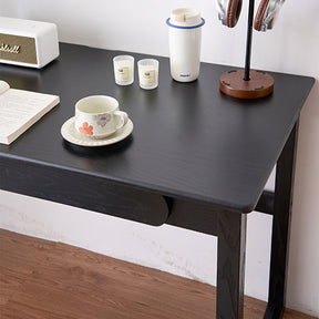 Shelby Classic Design Solid Timber Slab Study Desk with Drawers 120cm