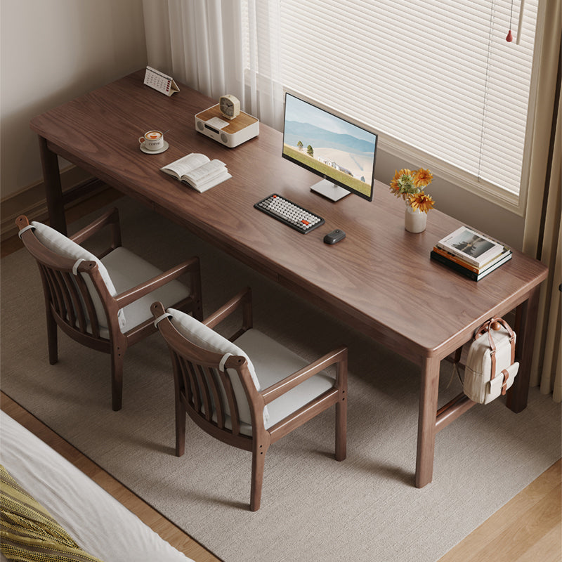 Ethan Classic Design Solid Timber Slab Study Desk with Drawers 160cm/180cm
