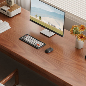 Ethan Classic Design Solid Timber Slab Study Desk with Drawers 160cm/180cm