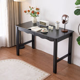 Theo Classic Design Solid Timber Slab Study Desk with Drawers 100cm/120cm