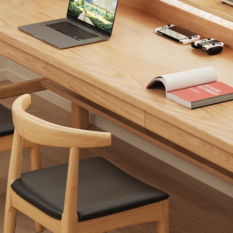 Kai Solid Wood Study Desk with Book Shelves and Drawers 160cm/180cm