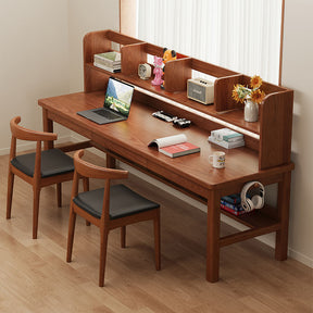 Kai Solid Wood Study Desk with Book Shelves and Drawers 160cm/180cm