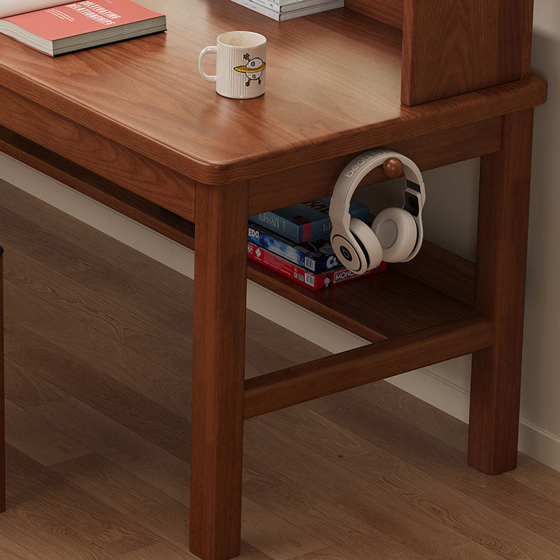 Kai Solid Wood Study Desk with Book Shelves and Drawers 160cm/180cm