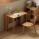 Natural Wood Color Space Saving Folding Study Desk/Foldable Small Desk