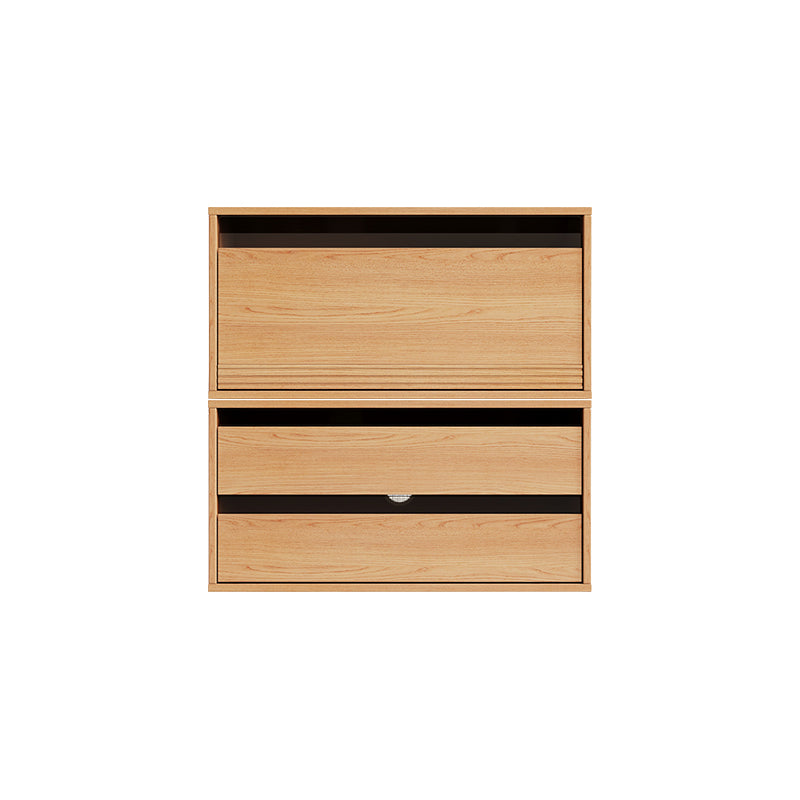 Mario Floor-standing Modular Storage Cabinet Chest Set for Home Natural Wood Color