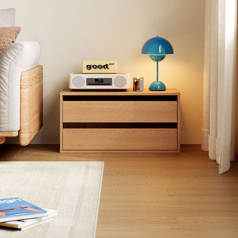 Mario Floor-standing Modular Storage Cabinet Chest Set for Home Natural Wood Color