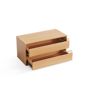 Mario Floor-standing Modular Storage Cabinet Chest Set for Home Natural Wood Color