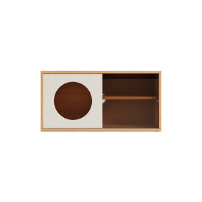 Mario Floor-standing Modular Storage Cabinet Chest Set for Home Natural Wood Color