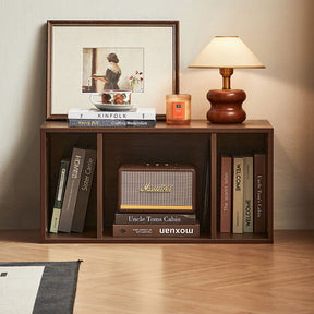 Mario Floor-standing Modular Storage Cabinet Chest Set for Home Walnut Color