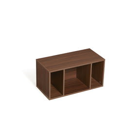 Mario Floor-standing Modular Storage Cabinet Chest Set for Home Walnut Color