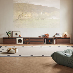 Mario Floor-standing Modular Storage Cabinet Chest Set for Home Walnut Color
