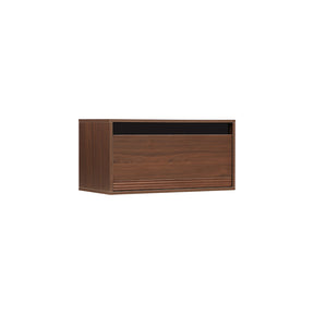 Mario Floor-standing Modular Storage Cabinet Chest Set for Home Walnut Color