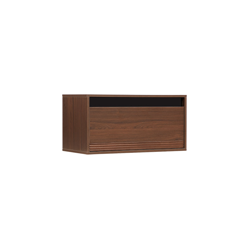 Mario Floor-standing Modular Storage Cabinet Chest Set for Home Walnut Color