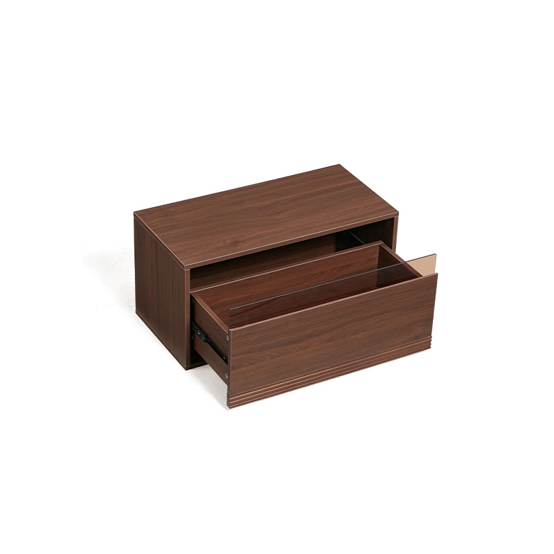 Mario Floor-standing Modular Storage Cabinet Chest Set for Home Walnut Color