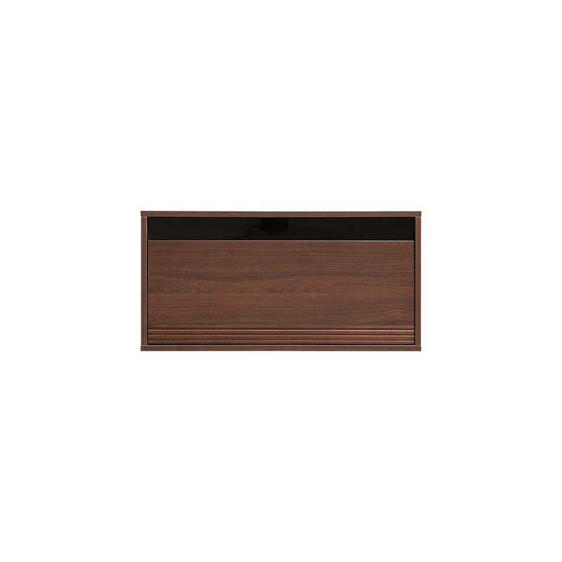 Mario Floor-standing Modular Storage Cabinet Chest Set for Home Walnut Color