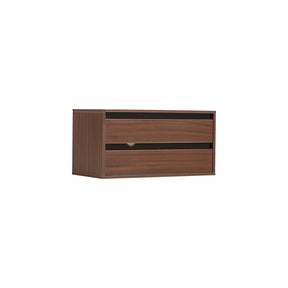 Mario Floor-standing Modular Storage Cabinet Chest Set for Home Walnut Color
