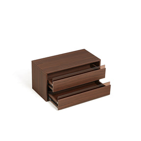 Mario Floor-standing Modular Storage Cabinet Chest Set for Home Walnut Color