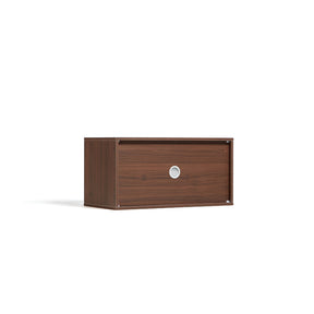 Mario Floor-standing Modular Storage Cabinet Chest Set for Home Walnut Color