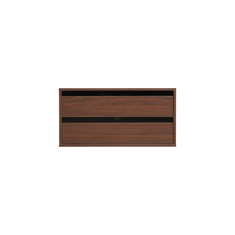 Mario Floor-standing Modular Storage Cabinet Chest Set for Home Walnut Color