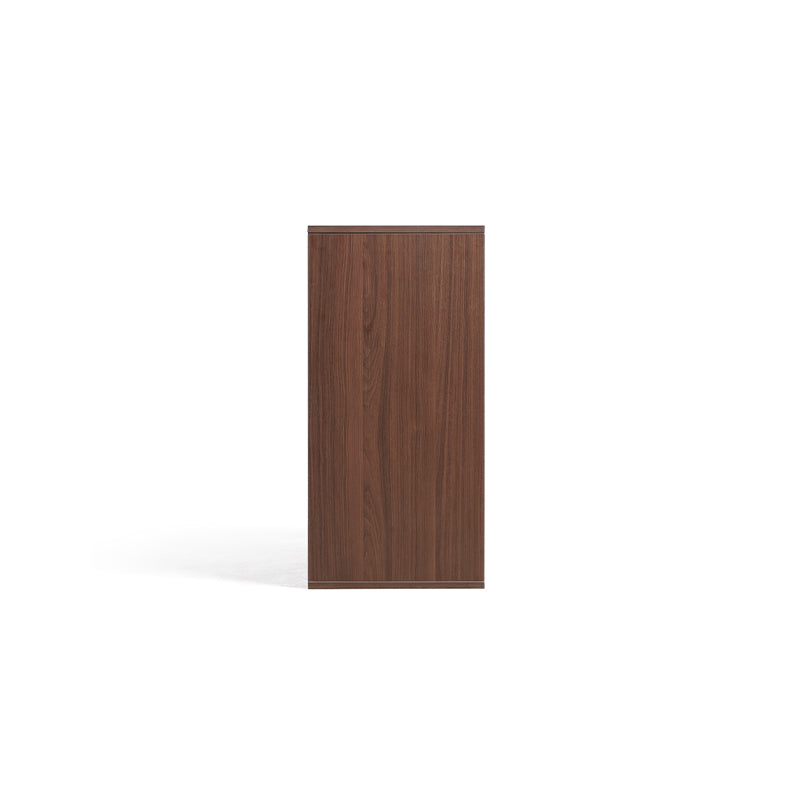 Mario Floor-standing Modular Storage Cabinet Chest Set for Home Walnut Color