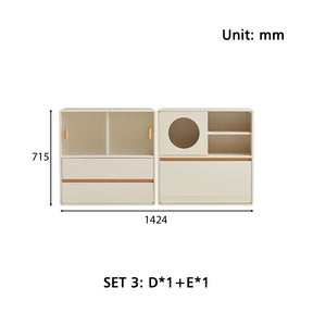 Giselle Floor-standing Modular Storage Cabinet Chest Set for Home Multiple Size