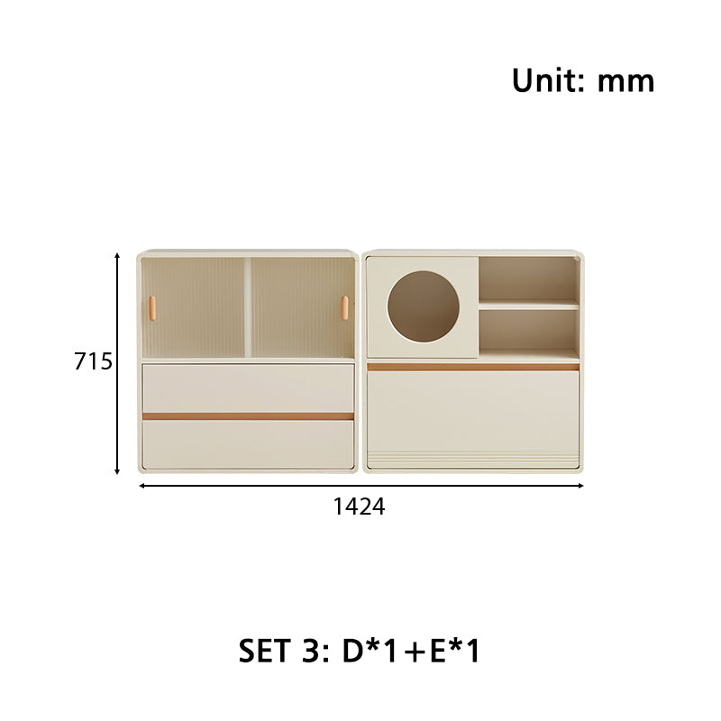 Giselle Floor-standing Modular Storage Cabinet Chest Set for Home Multiple Size