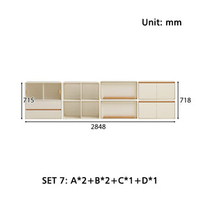 Giselle Floor-standing Modular Storage Cabinet Chest Set for Home Multiple Size