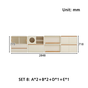 Giselle Floor-standing Modular Storage Cabinet Chest Set for Home Multiple Size