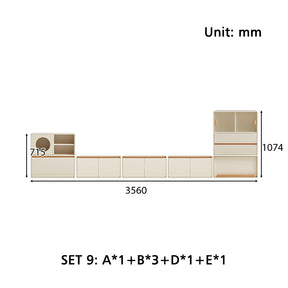 Giselle Floor-standing Modular Storage Cabinet Chest Set for Home Multiple Size