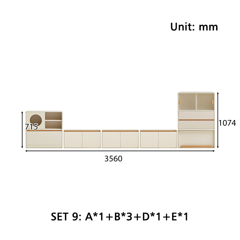 Giselle Floor-standing Modular Storage Cabinet Chest Set for Home Multiple Size